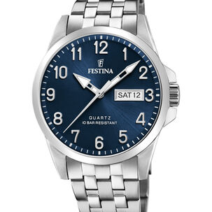 Reloj F20357/c Festina Azul Petróleo Hombre Acero Clásico